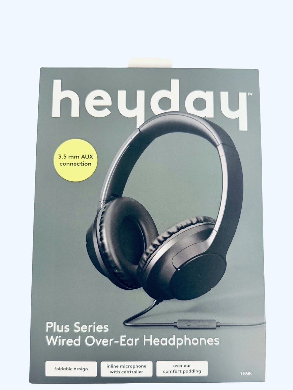 NWT Heyday Plus Series Wired Over-Ear Headphones - Black